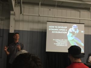 Jim Kielbasa discussing acceleration training.